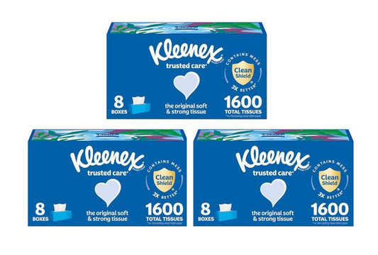 24 Boxes Kleenex Facial Tissues 2-Ply 200 Count
