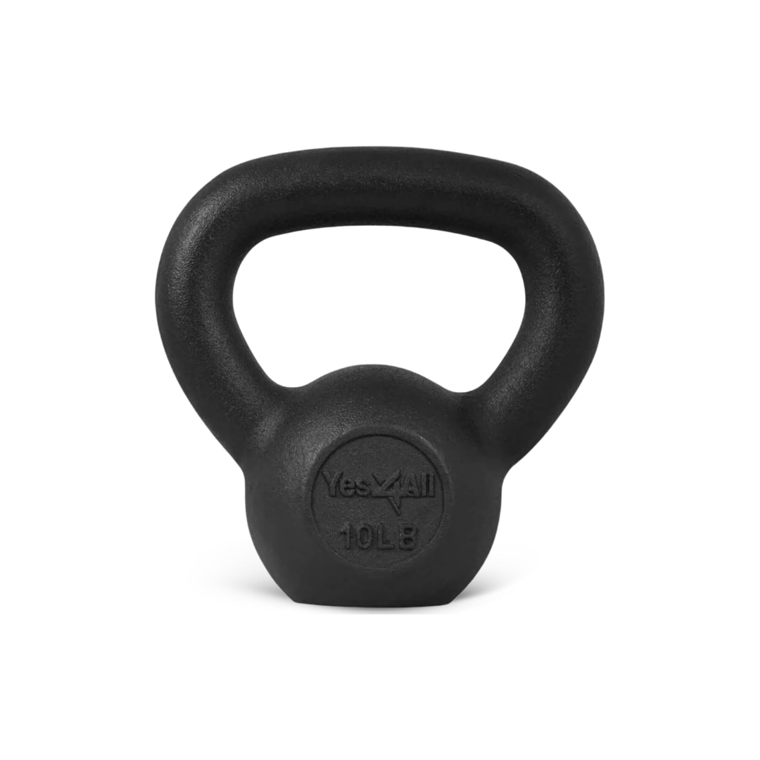 Yes4All 10 lbs Cast Iron Kettlebell Set