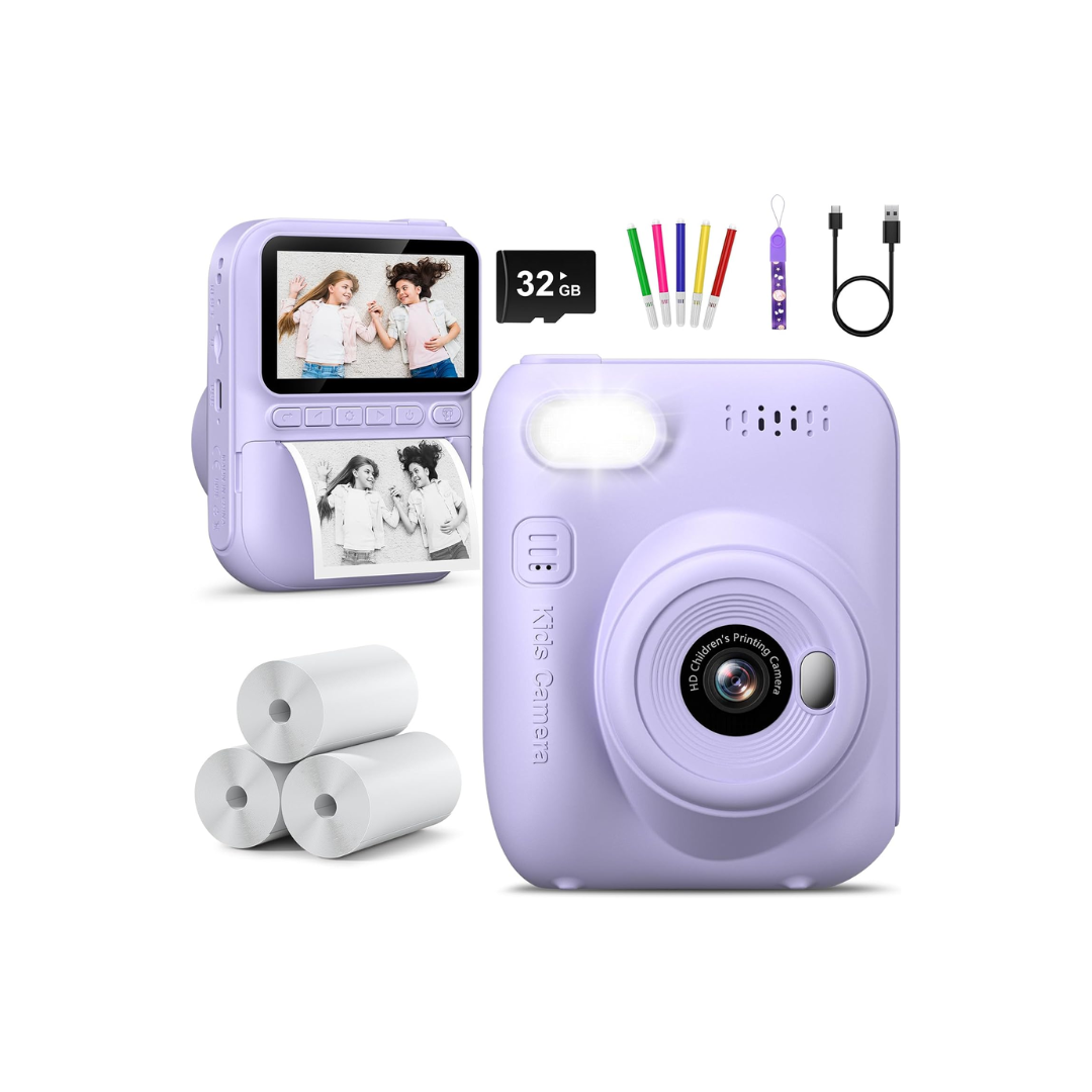 Kids Instant Print Camera for Ages 3-12