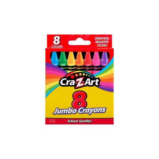 Cra-Z-Art Jumbo Crayons, 8 Assorted Colors