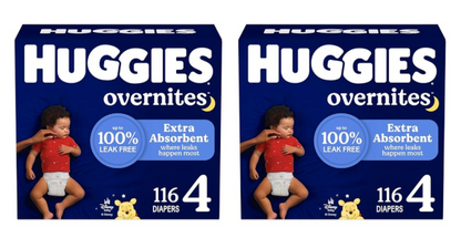116 Count Huggies Overnites Baby Diapers Overnight