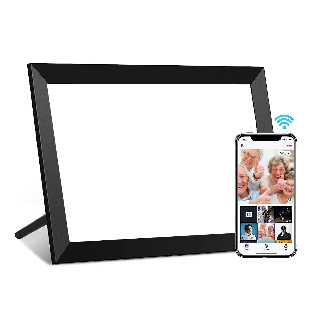 Apofial Digital Picture Frame 10.1 Inch WiFi Digital Photo Frame,1280 * 800 HD IPS Touch Screen Smart Cloud Photo Frame, to Share Photos Or Videos Remotely Via APP Email (black)