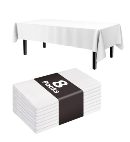 Pureegg Disposable Tablecloths - 8 Pack, 54"x108"