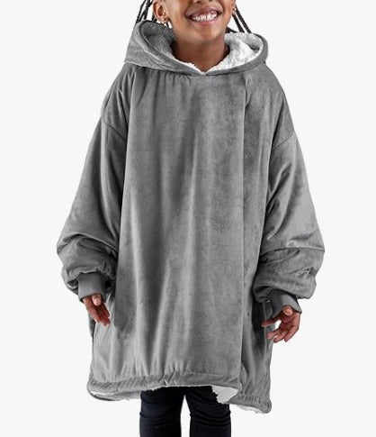 Bare Home Kids Sherpa Fleece Wearable Blanket