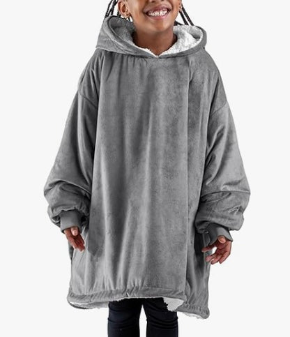 Bare Home Kids Sherpa Fleece Wearable Blanket