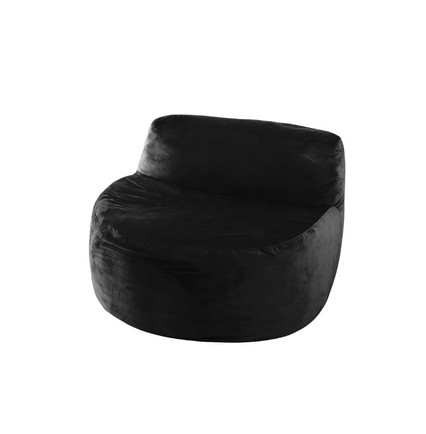 Large Black Bean Bag Chair with Memory Foam