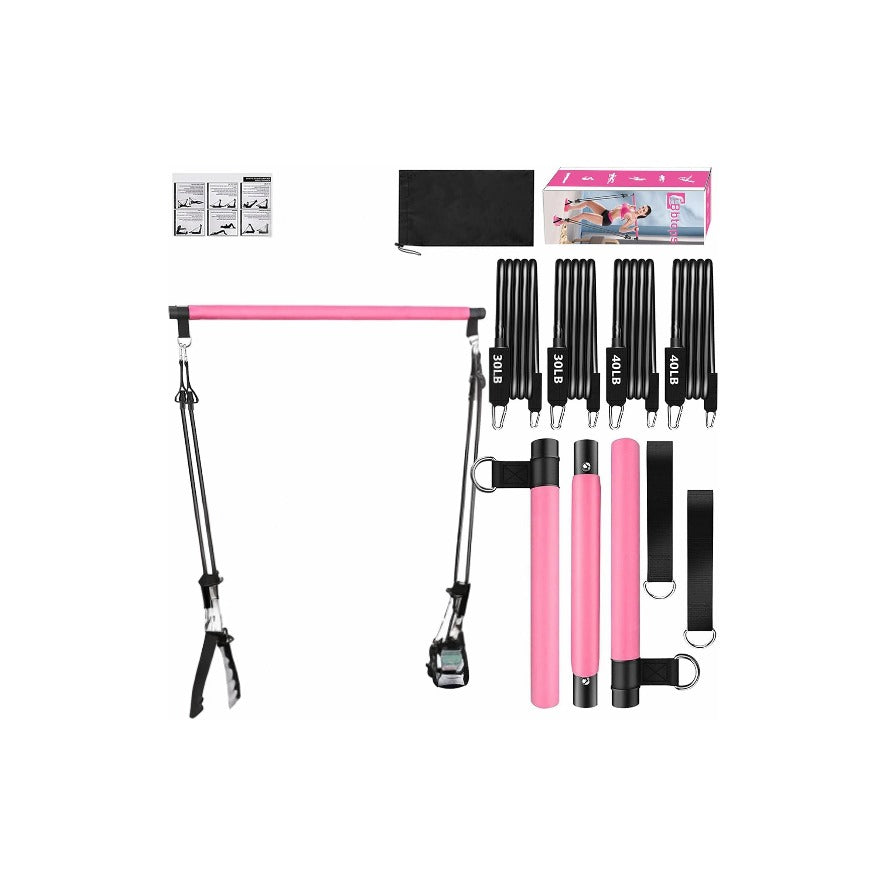 Pilates Bar Kit with Resistance Bands by Bbtops