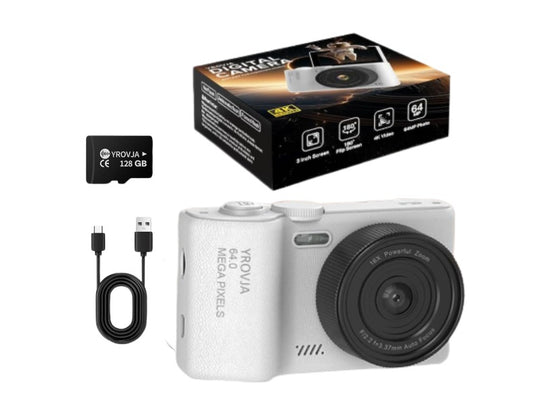 64MP 4K Digital Camera Autofocus Vlogging with Flip Screen