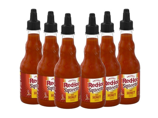 6 Pack Frank's RedHot Hot Honey Sauce 12oz Squeeze