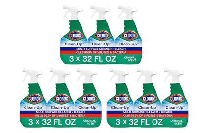 9 Pack Clorox Clean-Up Bleach Spray Cleaner 32oz