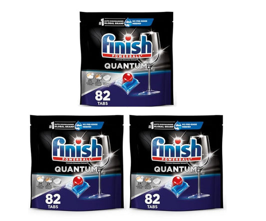 3 Pack 82 Count Finish Quantum Dishwasher Detergent Pods (Add 3)