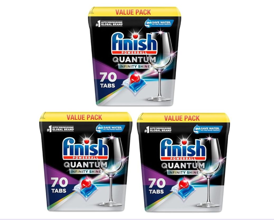 3 Pack 70 Count Finish Quantum Dishwasher Pods
