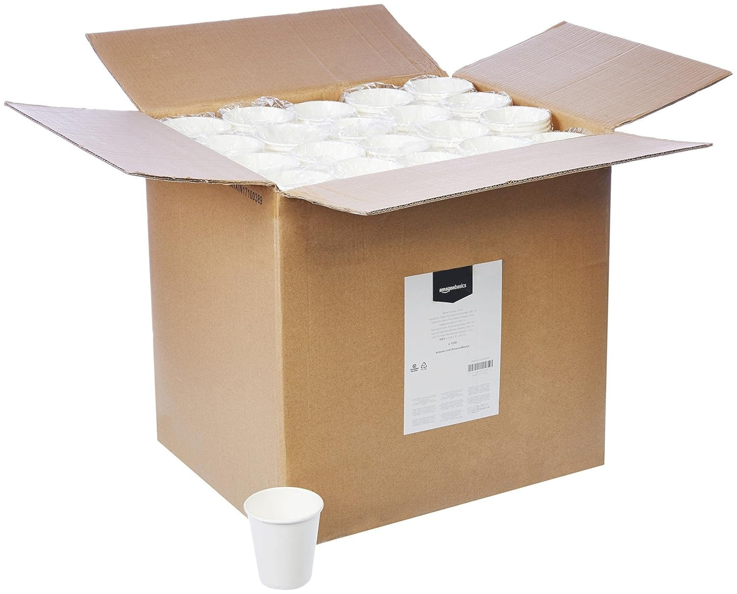 1000 Pack Amazon Basics 10oz Disposable Coffee Cups