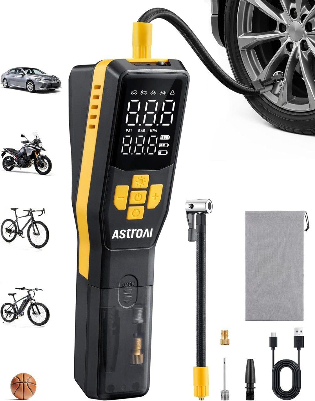 Cordless 150 PSI Tire Inflator Air Compressor