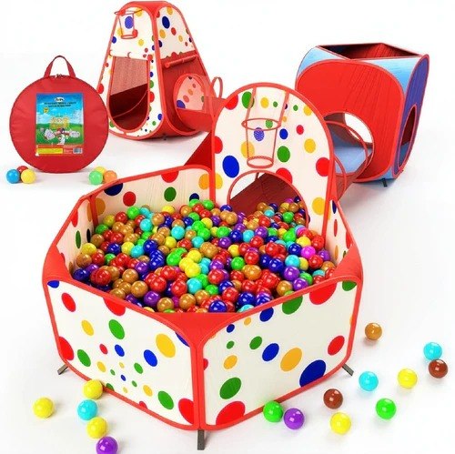 Playz 5-Piece Kids Play Tent and Tunnel Set