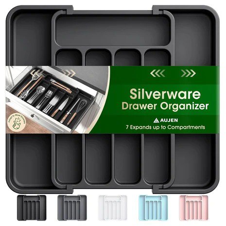 Expandable Kitchen Drawer Silverware Organizer