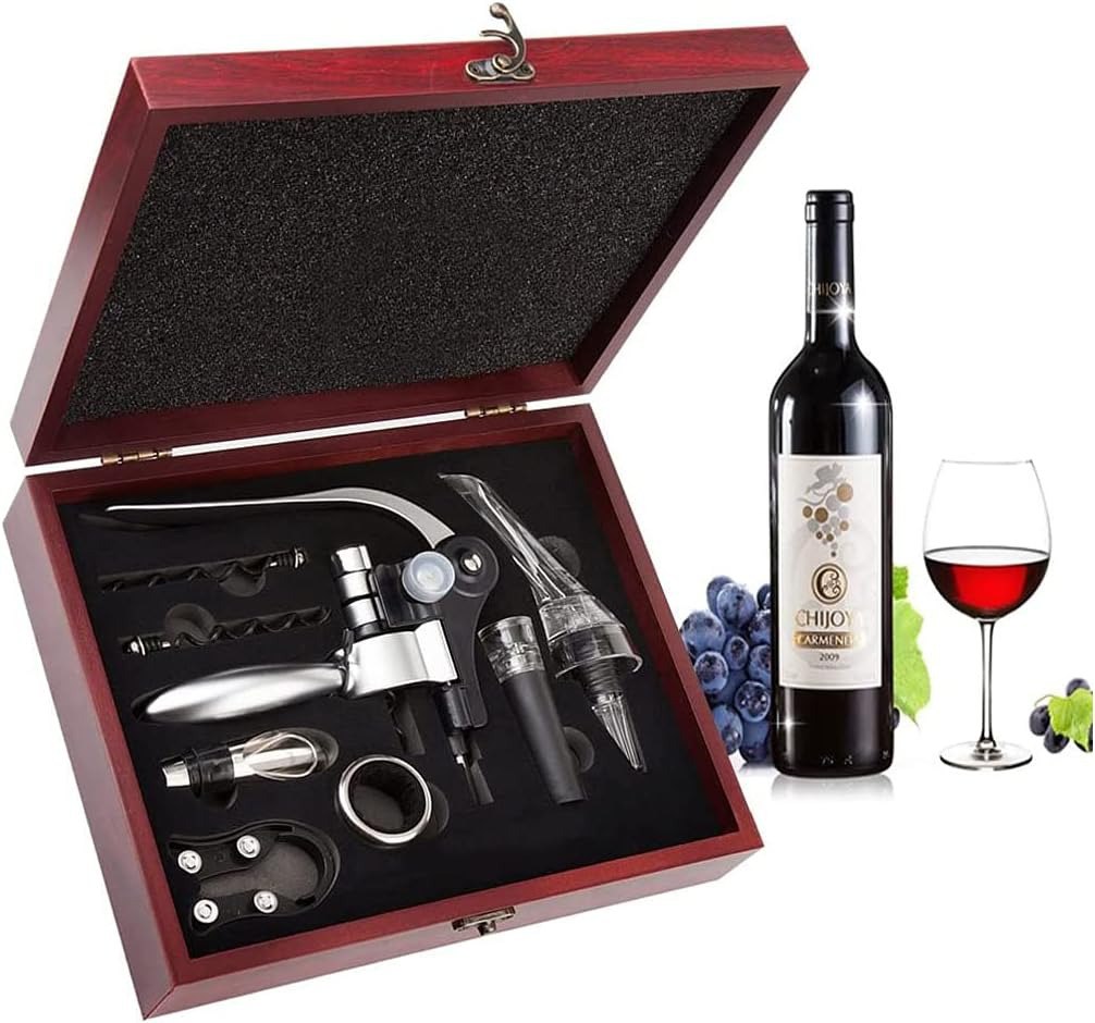 Wine Opener and Corkscrew Gift Set with Case