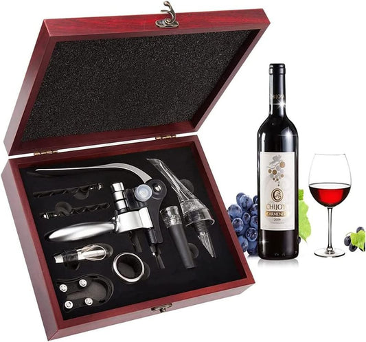 Wine Opener and Corkscrew Gift Set with Case