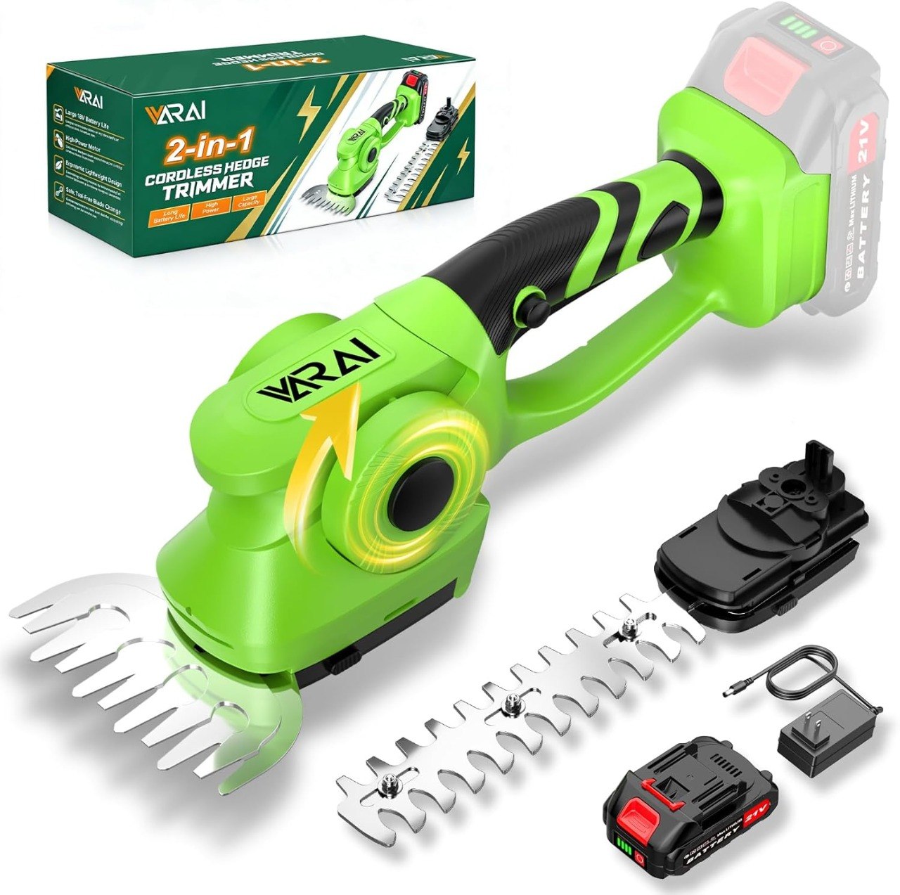 Cordless Battery Hedge Trimmer with Dual Action Blades