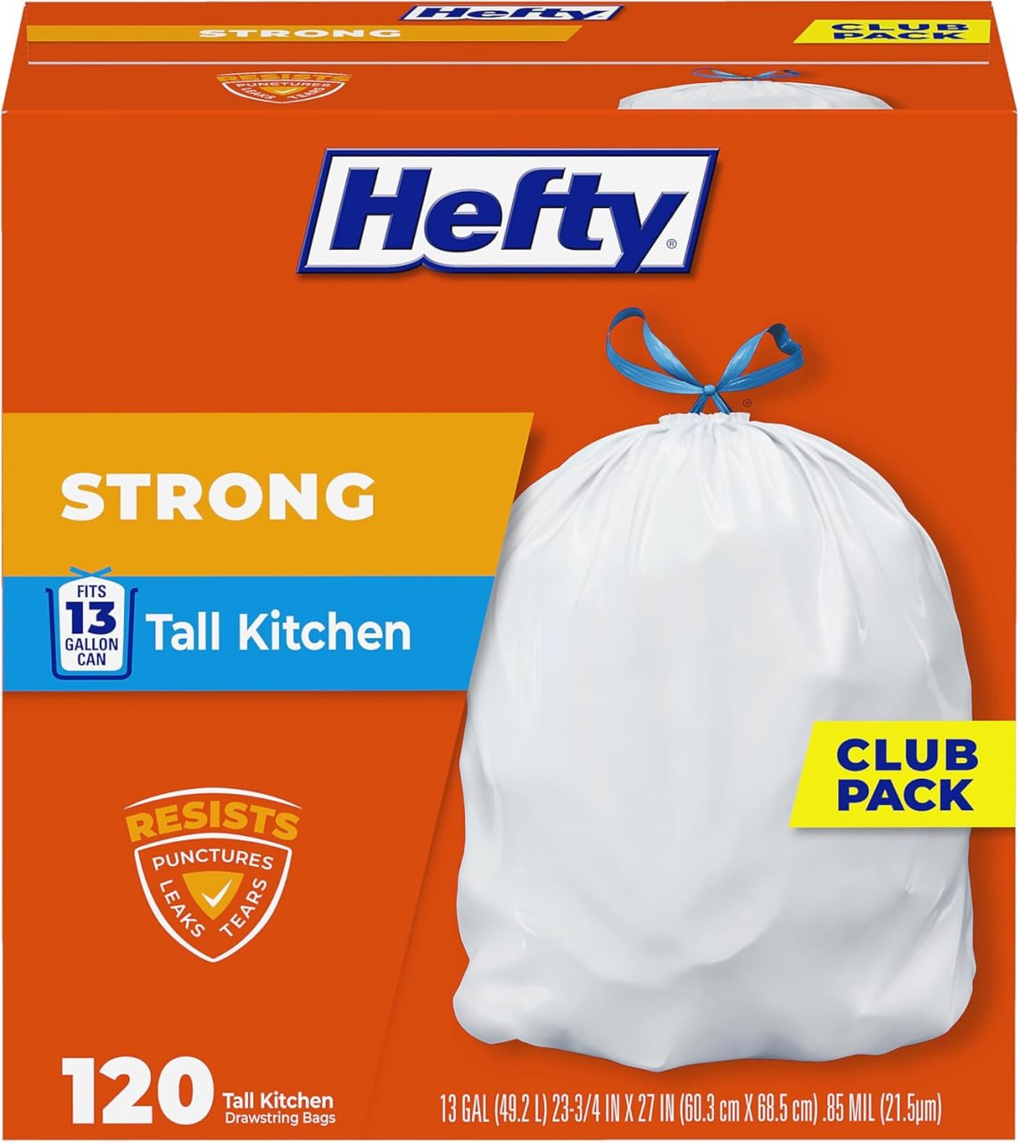 120 Count Strong Tall Kitchen Trash Bags