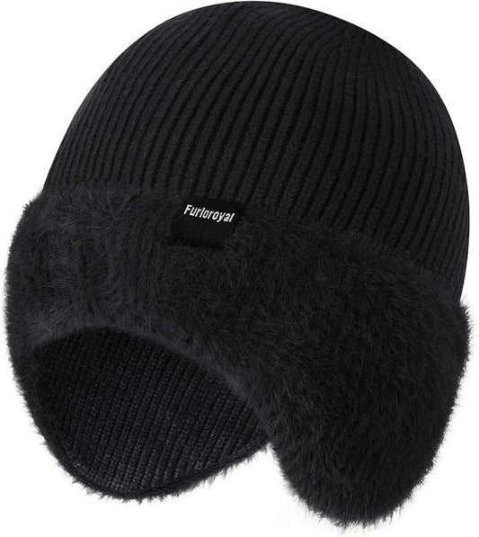 Fleece Lined Thermal Knit Beanie Hat