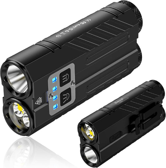 Rechargeable Dual-Beam EDC Pocket Flashlight