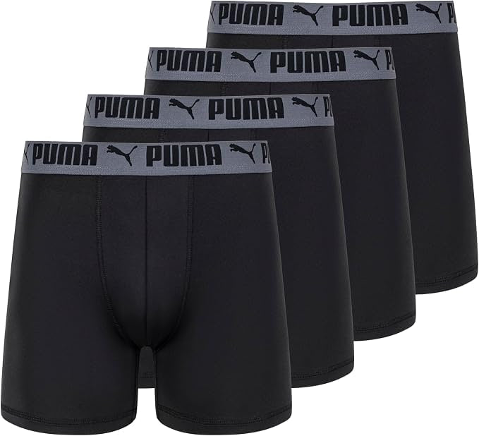 4 Pack PUMA Active Stretch Boxer Briefs