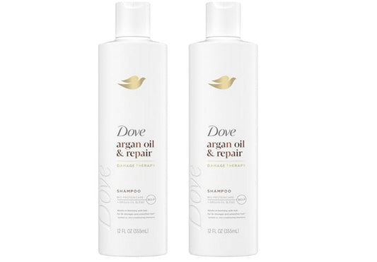 2 Dove Argan Oil Repair Shampoo for Fine Hair 12oz