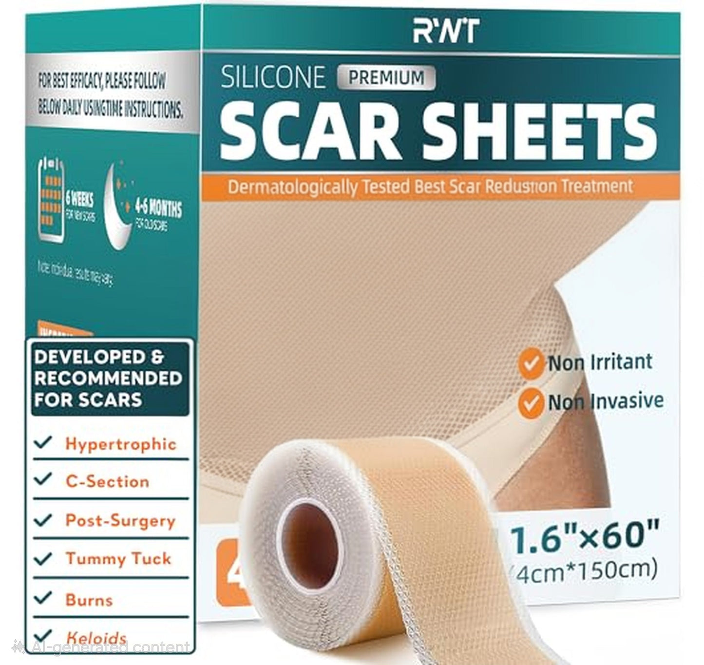 60-Inch Medical Silicone Scar Tape Roll