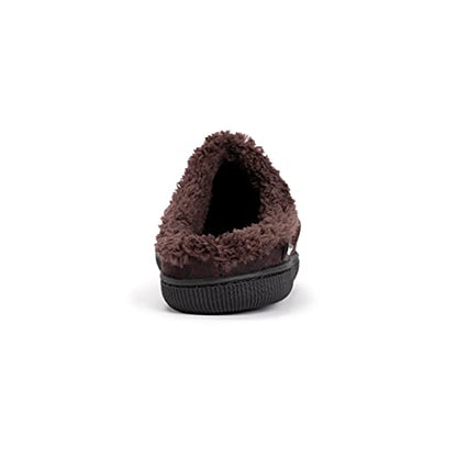 MUK LUKS mens Men's Faux Suede Clogs Slipper, Brown, 9-Aug US