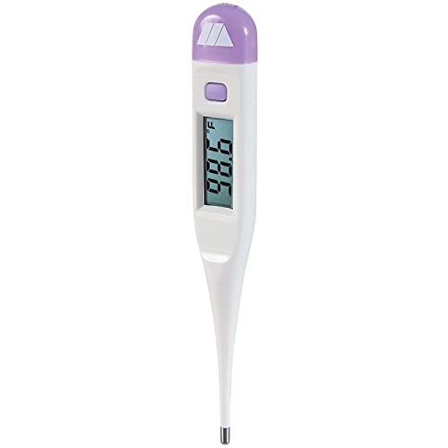 MABIS Digital Thermometer for Babies, Children and Adults for Oral, Rectal or Underarm Use Clinically Accurate Within 60 Seconds, Purple