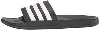adidas Adult Adilette Comfort Slides Core Black/White/Core Black 8
