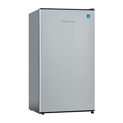Frestec 3.1 CU' Mini Refrigerator, Compact Refrigerator, Small Refrigerator with Freezer, Mini Fridge for Bedroom, Stainless Steel (FR 310 SL)