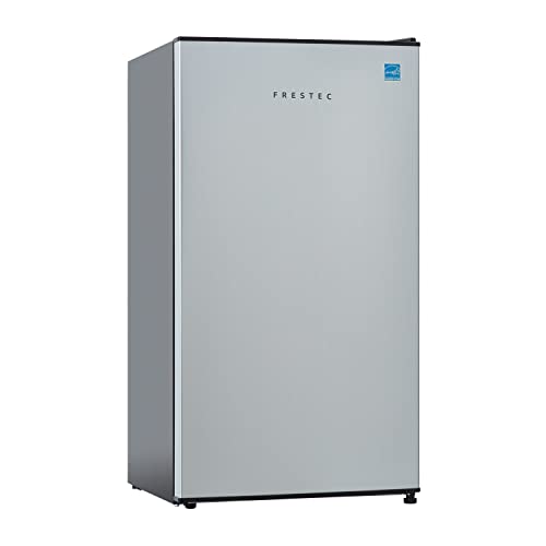 Frestec 3.1 CU' Mini Refrigerator, Compact Refrigerator, Small Refrigerator with Freezer, Mini Fridge for Bedroom, Stainless Steel (FR 310 SL)