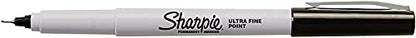 SHARPIE Permanent Markers, Ultra Fine Point, Black, 12 Count - 1 Pack