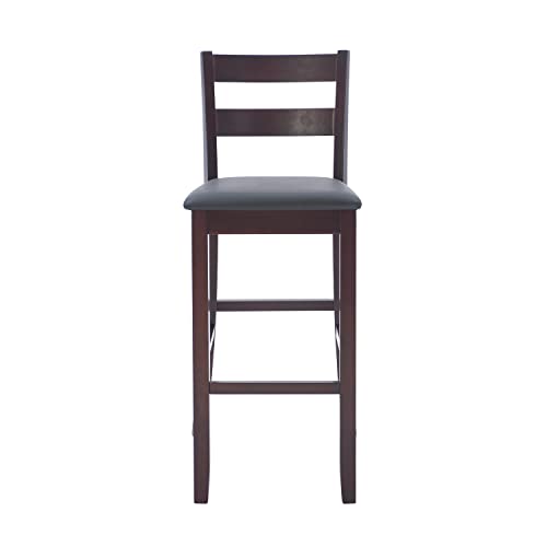 Linon Merlot Soho Armless Barstool Triena Stool, Bar Height
