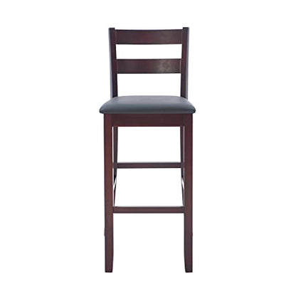 Linon Merlot Soho Armless Barstool Triena Stool, Bar Height
