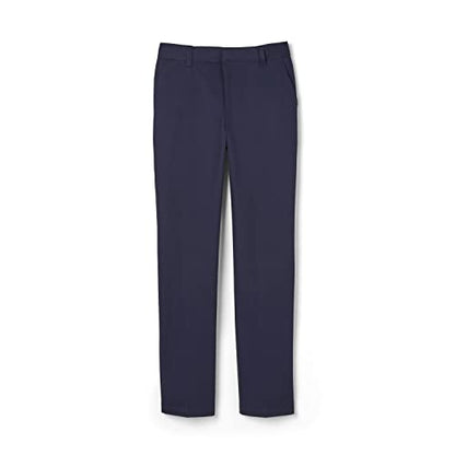 French Toast Boys' Adjustable Waist Relaxed Fit Pant (Standard & Husky), Navy Blue, 12 Slim