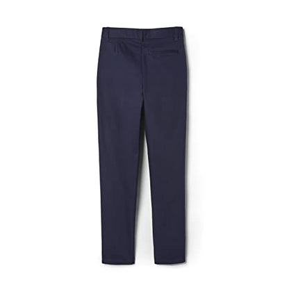 French Toast Boys' Adjustable Waist Relaxed Fit Pant (Standard & Husky), Navy Blue, 12 Slim