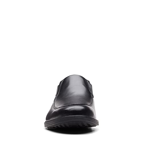 Clarks Men's Whiddon Plain Loafer, Black Leather, 8