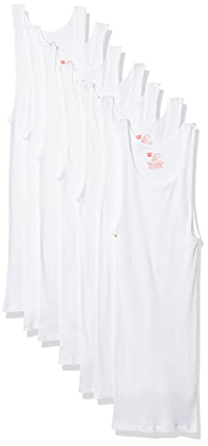 Hanes Ultimate Men's 7-Pack ComfortSoft Tank, White, Small