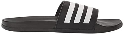 adidas Adult Adilette Comfort Slides Core Black/White/Core Black 8