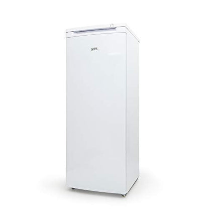 Commercial Cool Upright Freezer, Stand Up Freezer 6 Cu Ft with Reversible Door, White