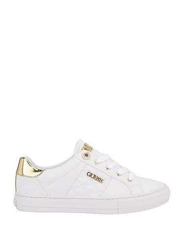 Guess Women's Loven Sneaker, White, 7.5