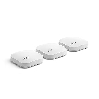 Amazon eero Pro 6 mesh Wi-Fi 6 router, Basic Box Packaging, 3 pack