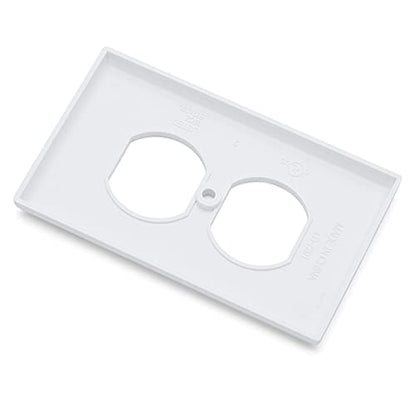Amazon Basics 1-Gang Duplex Wall Plate - 20-Pack, White