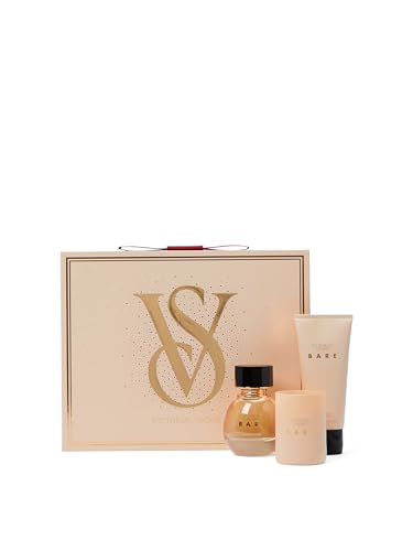 Victoria's Secret Bare 3 Piece Luxe Fragrance Gift Set: 1.7 oz. Eau de Parfum, Travel Lotion, & Candle