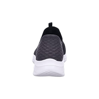 Skechers Women's Hands Free Slip Ins Ultra Flex 3.0 Smooth Step Sneaker, Black, 7.5