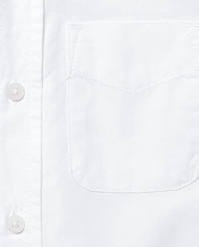 The Children's Place,boys,Short Sleeve Oxford Shirt,White,Medium