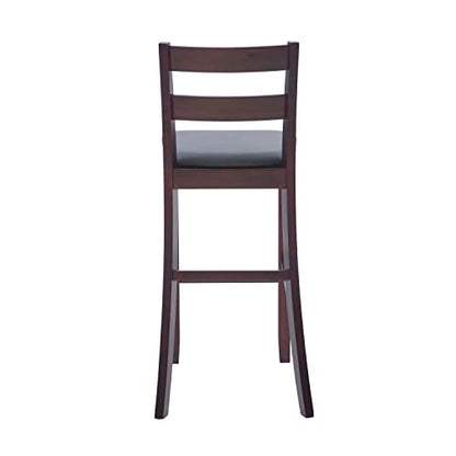 Linon Merlot Soho Armless Barstool Triena Stool, Bar Height